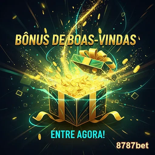 Imagem promocional do bônus de boas-vindas da 8787bet, destacando oportunidades de apostas.